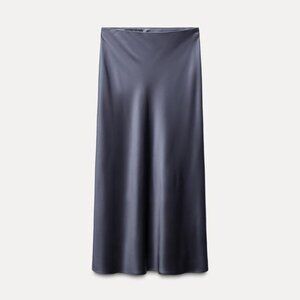 Zara Satin Midi Skirt